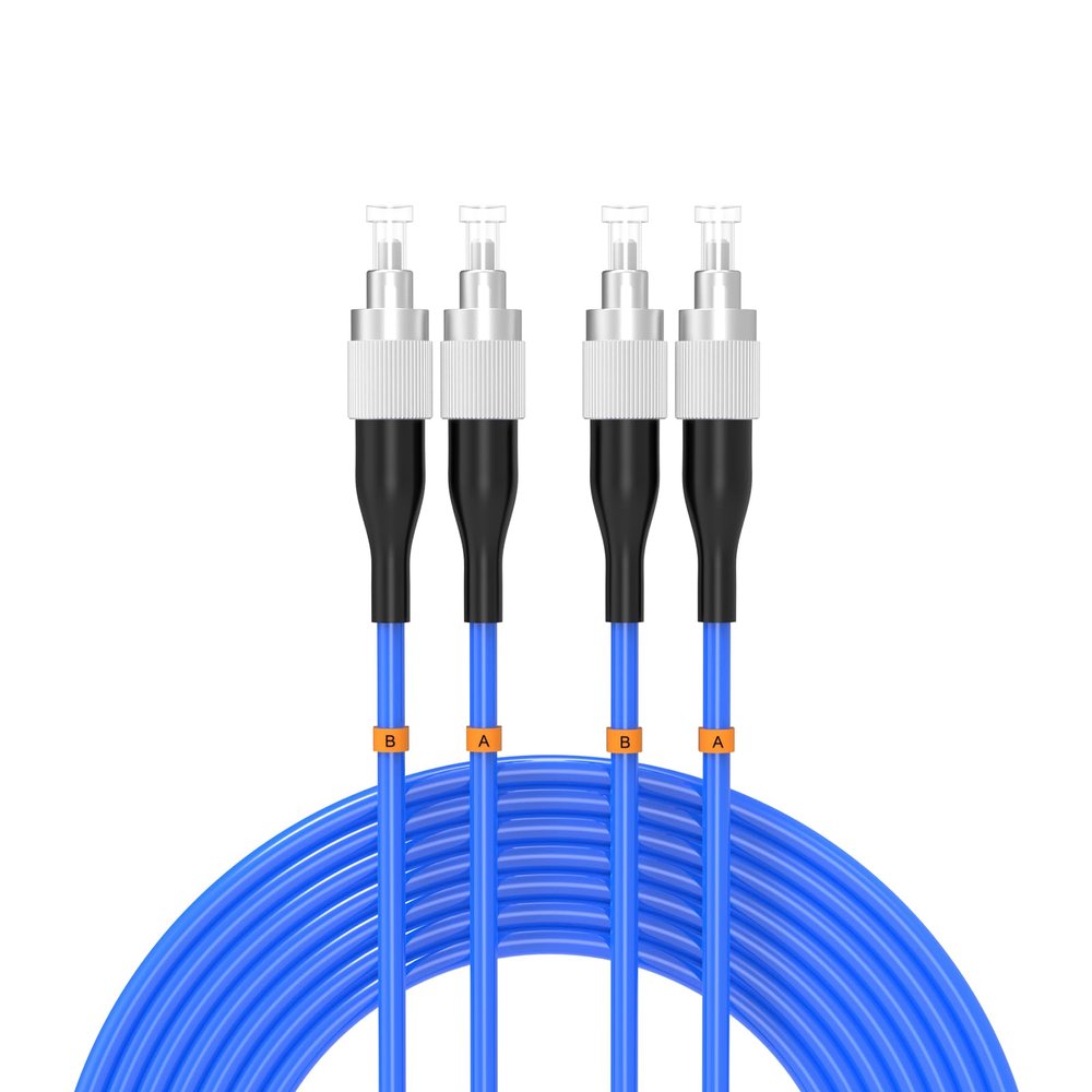 10Meters, FC to FC, Armored Single Mode Duplex Fiber Optic Cables FC-FC Patch Cord Jumper SM SX 32FT Blue