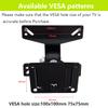Wall Mount TV Monitor Bracket with Tilts and Extends for Most 14-27 Inch LED LCD OLED Screens,75 100 VESA Compatible,Max 40lb Capacity (14''-24'') view 2