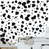 184 Pcs Cow Print Stickers, Adhesive Wall Stickers Cow Print Vinyl Art Decal Removable Wall Decor Waterproof Animal Design Decals for Bedroom Living Room Nursery(Black) view 1