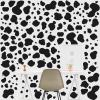 184 Pcs Cow Print Stickers, Adhesive Wall Stickers Cow Print Vinyl Art Decal Removable Wall Decor Waterproof Animal Design Decals for Bedroom Living Room Nursery(Black) view 2