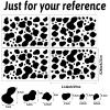 184 Pcs Cow Print Stickers, Adhesive Wall Stickers Cow Print Vinyl Art Decal Removable Wall Decor Waterproof Animal Design Decals for Bedroom Living Room Nursery(Black) view 3