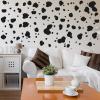 184 Pcs Cow Print Stickers, Adhesive Wall Stickers Cow Print Vinyl Art Decal Removable Wall Decor Waterproof Animal Design Decals for Bedroom Living Room Nursery(Black) view 4
