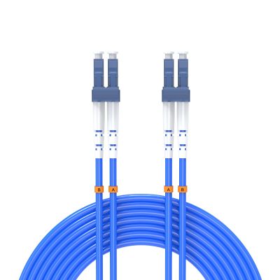 10Meters, LC to LC, Armored Single Mode Duplex Fiber Optic Cables LC-LC Patch Cord Jumper SM SX 32FT Blue