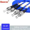 10Meters, FC to ST, Armored Single Mode Duplex Fiber Optic Cables FC-ST Patch Cord Jumper SM SX 32FT Blue view 2