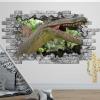 3D Wall Sticker Dinosaur Hole in Wall Decal 3D Decal for Nursery Boys Room Decor Crack Wall Vinyl Sticker dinosaur World Decal Wall Stickers Mural Smashed Wall Art Removable Poster,32'' ar422 view 1
