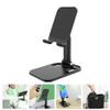 ibasenice 1Pc Desktop Decoration Cellphone Holder Simple Style Phone Bracket (Black) Desktop Cellphone Holder view 3