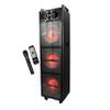 beFree Sound Triple 10 Inch Portable Bluetooth Subwoofer Speaker with Party Lights in Black, FM Radio, AUX Modes, 10 Subwoofers, Two top Handles, Rolling Wheels, Digital Display view 1