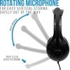 Barks Classroom Headphones With Microphone (10 Pack) - On-Ear Bulk Headphones With Microphone: Best for Students K-12 Schools (Rotating Boom Mic, Good Recording Quality, Durable Design, Easy-to-Clean) view 3