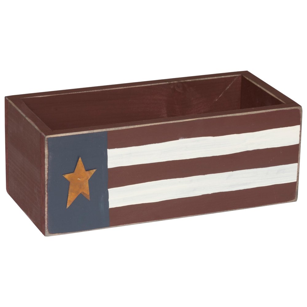 Furniture Barn USA Farmhouse Patriotic Tool Box