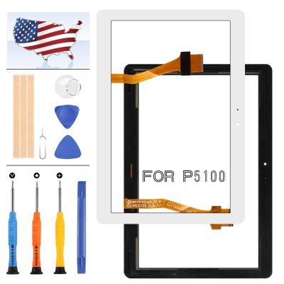 10.1" for Samsung Galaxy Tab2 Tab 2 P5100 P5110 P5113 N8000 Touch Screen Digitizer GT-P5100 Glass Panel Sensor Lens Replacement Repair Parts Kits with Adhesive Tape +Tools (White)