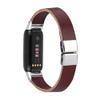 TryBest Watch Bands Compatible with Fitbit Luxe,Fashion Lightweight Metal+Leather Strap Bands Retro Replacement Accessories Bands Adjustable 6.2-7.8 inch for Women Men - Brown view 2