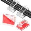 Adhesive Cable Clips Clear (45 PCS, Small), Upgraded Christmas Outdoor Light Clips, Wire Holder Cord Organizer for Cable Management Under Desk view 1