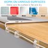 Adhesive Cable Clips Clear (45 PCS, Small), Upgraded Christmas Outdoor Light Clips, Wire Holder Cord Organizer for Cable Management Under Desk view 4