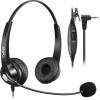Callez Phone Headset with Noise Cancelling Microphone and Volume Control, Office 2.5mm Telephone Headsets Compatible with Panasonic AT&T ML17929 Vtech Uniden Cisco Grandstream Cordless Phones view 1