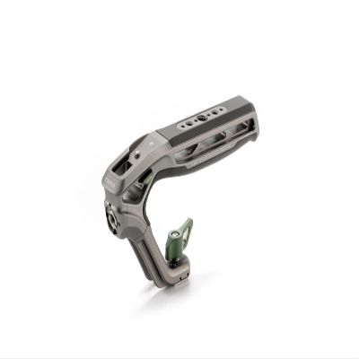 Tilta Xeno Top Handle for Filmmakers & Cameras - Titanium Gray | Aluminum Alloy and Silicone Build | 1/4-20 w/Locating Points | Safety Release Pin | Comfortable Handling (Cold Shoe)