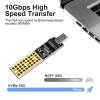 ANYOYO NVME to USB 3.1/3.2 Gen 2 Adapter Adapter 10 Gbps Converter Reader Compatible with M.2 NVMe/SATA(NGFF) SSD Based M Key and B+M Key Support 2242 2260 2280 Size SSD view 2