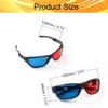 Juvielich 3PCS Ergonomic Red-Blue 3D Glasses Folding Design 3D Movie Game Glasses 3D Style Glasses for 3D Movies Games view 2