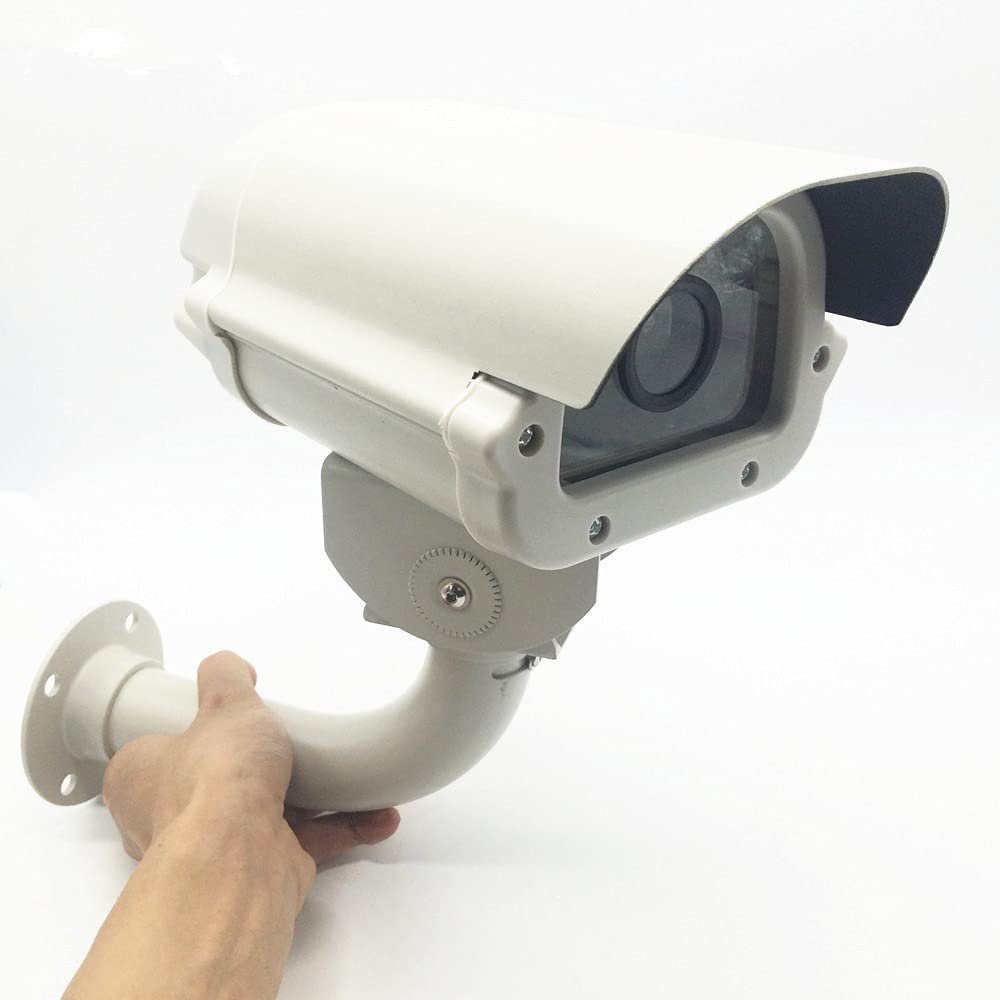 6 Inch Indoor Outdoor Enclosure Aluminium Alloy Cover Surveillance Security Camera Housing Cover Case CCTV Camera Box with Wall Mount Bracket Kit