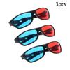 Hegebeck Red-Blue 3D Style Glasses for 3D Movies on TV Games Light Simple Design 3D Viewing Glasses Anaglyph Glasses 3Pcs view 4