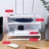 YRHH Router Storage Box, Cable Management Box, Cable Cord Organizer Hiding Box, Set-top Box Rack, Desktop Double-Layer Hollow Heat Dissipation Cable Management Box,Large Storage Holder Desk-Grey view 4