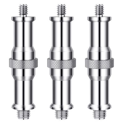 NEEWER Pack of 3 Standard 1/4 to 3/8 Inch Metal Converter Thread Adapter Spigot Stud for Studio Light Stand, Hotshoe/Coldshoe Adapter, Ball Head, Wireless Flash Receiver, Trigger - ST23