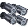 BNT Dummy Fake Security Camera, with One Red LED Light at Night, for Home and Businesses Security Indoor/Outdoor (4 Pack - Black) view 1