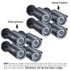BNT Dummy Fake Security Camera, with One Red LED Light at Night, for Home and Businesses Security Indoor/Outdoor (4 Pack - Black) view 3