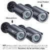 BNT Dummy Fake Security Camera, with One Red LED Light at Night, for Home and Businesses Security Indoor/Outdoor (2 Pack, Black) view 3
