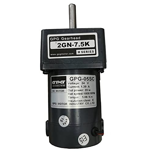 Davitu AC Motor - GPG12V/24V 20W DC Motor GPG-05SC and Gear Head 2GN-7.5K - (Speed: GPG-05SC 2GN-7.5K)