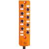 EBC055, Splitter Box, 8 Port R/A M8 F 3 pos to 10 Wire Cable, DC PNP, Single Output, 9 LED's, 10M Cable. view 1