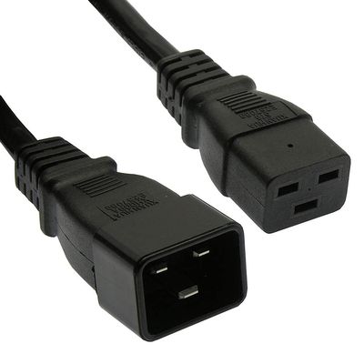 MyCableMart 6ft Computer Power Cord (NEMA C19 to C20 Plug) 14AWG, Black