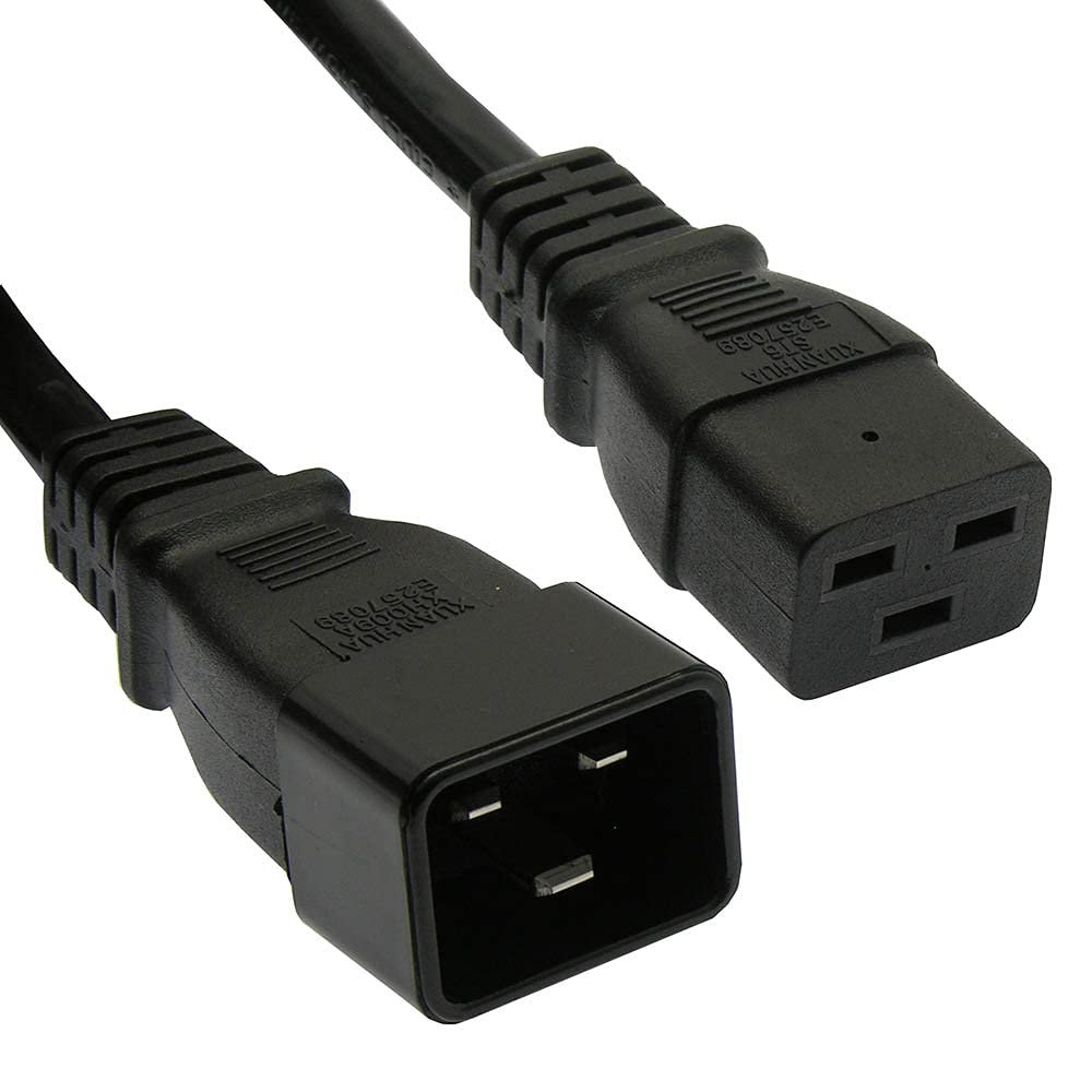 MyCableMart 6ft Computer Power Cord (NEMA C19 to C20 Plug) 14AWG, Black