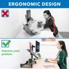Mount-It! Laptop Desk Mount with Monitor Arm, Dual Laptop and Monitor Stand, Fully Adjustable, VESA Compatible, Ventilated Tray, Fits 13-32" Screens and Laptops up to 17", Clamp & Grommet Base view 4