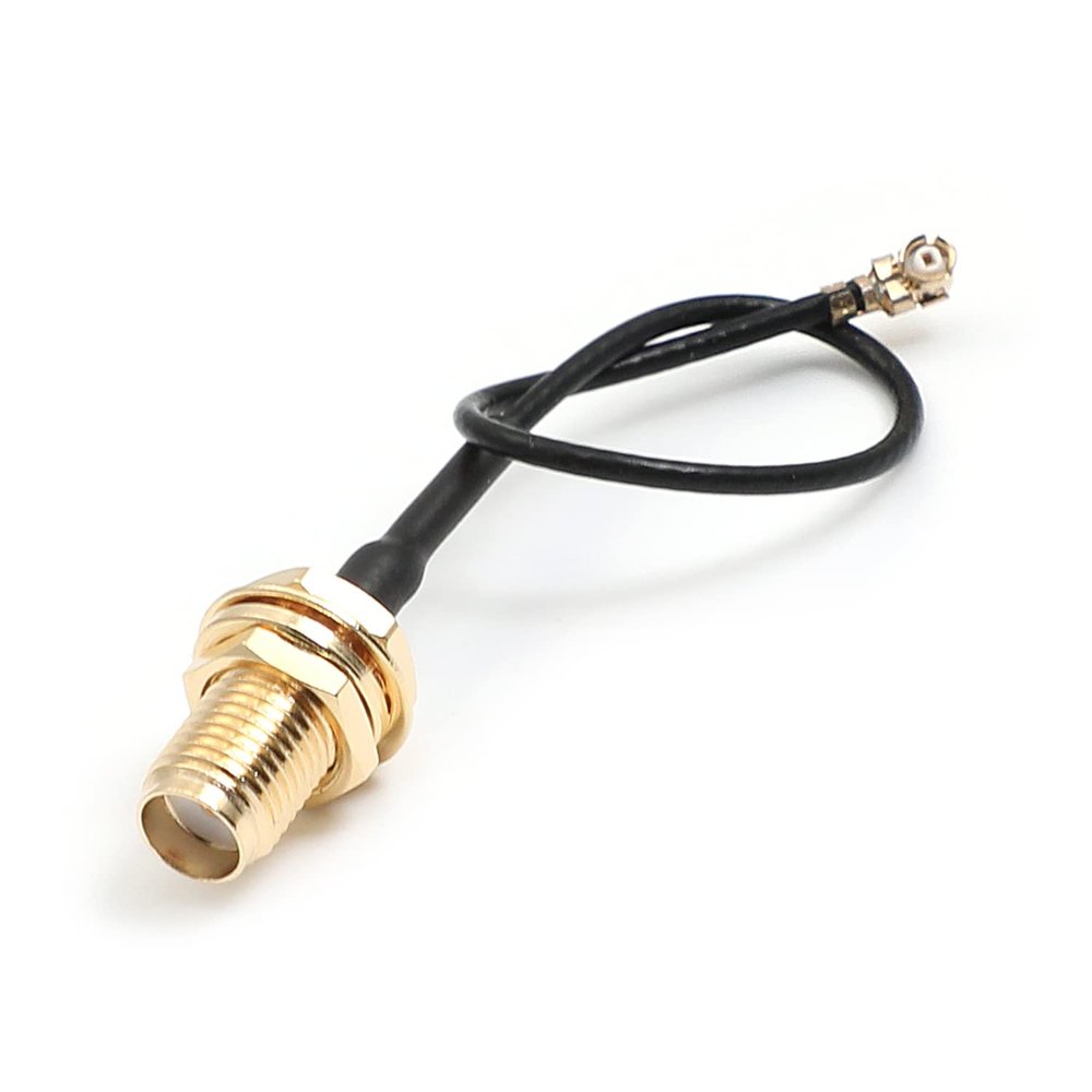 Bettomshin 1Pcs 0.15m IPEX Extension Cable, IPEX 1.0 to SMA Black Female Pigtail Cable for Xbox WiFi Adapter FPV Antenna