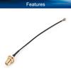 Bettomshin 1Pcs 0.15m IPEX Extension Cable, IPEX 1.0 to SMA Black Female Pigtail Cable for Xbox WiFi Adapter FPV Antenna view 4