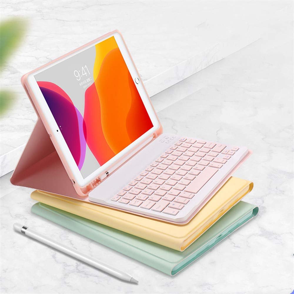 YEEHi iPad mini 5 iPad mini 4 Keyboard Case Cute Color Keyboard Detachable Bluetooth Keyboard Cover with Pencil Holder (MintGreen)