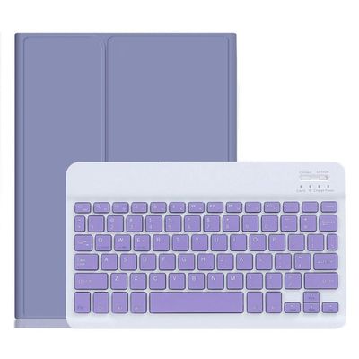 YEEHi Keyboard Case for iPad mini 5th Generation iPad mini 4 Cute Color Keyboard Detachable Bluetooth Keyboard Cover with Pencil Holder for iPad mini 5 (Purple)
