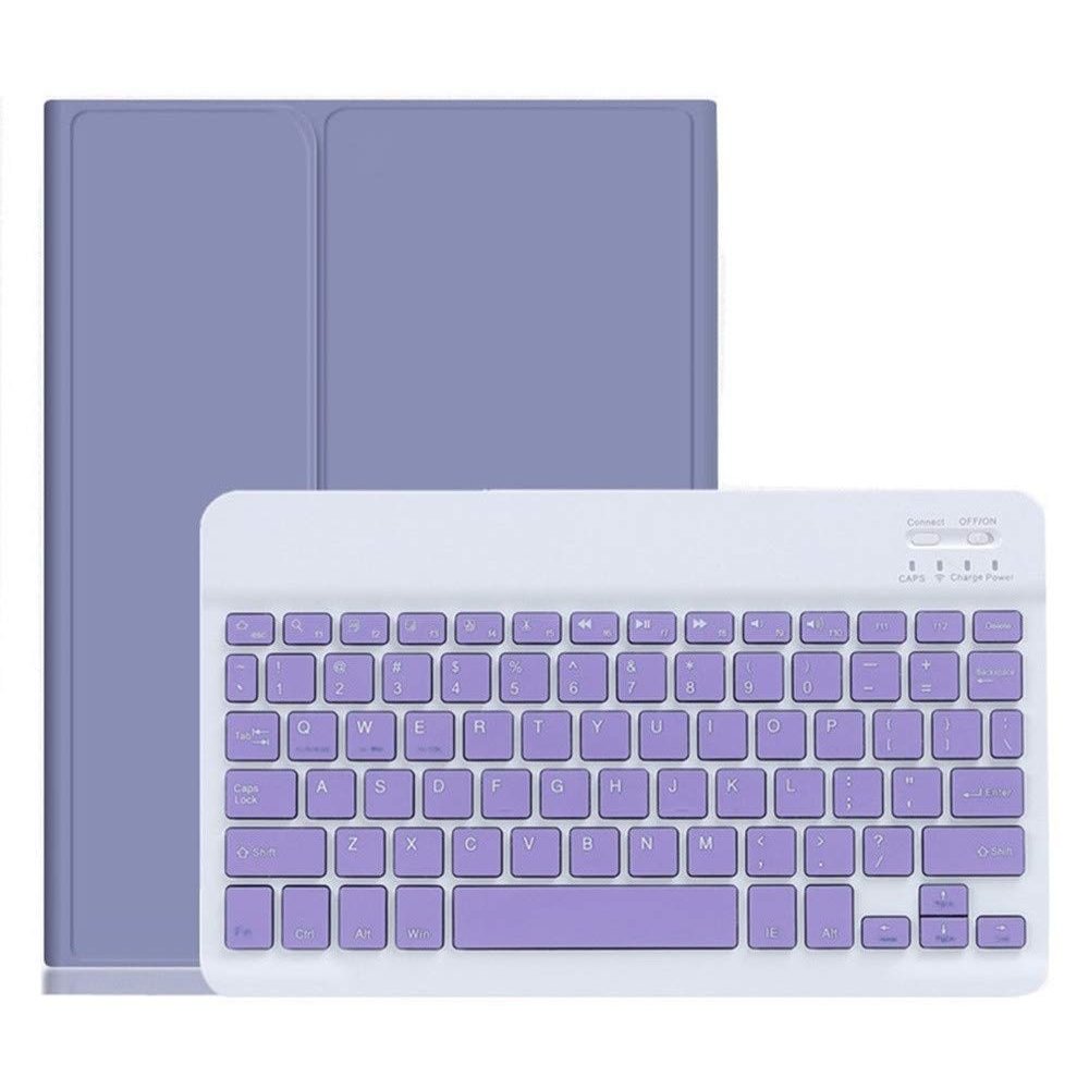 YEEHi Keyboard Case for iPad mini 5th Generation iPad mini 4 Cute Color Keyboard Detachable Bluetooth Keyboard Cover with Pencil Holder for iPad mini 5 (Purple)