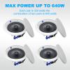 Herdio 6.5 inch 640 Watts Ceiling Speakers 2 Way Flush Mount Passive for Office,Kitchen,Living Room(4 Speakers) view 2