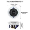 Herdio 6.5 Inch Bluetooth Ceiling Speakers 320W 2-Way Flush Mount in Wall Speakers for Home Bathroom Kitchen Office with Full Range Superior Sound,HCS-818BT view 2