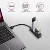 AXAGON Compatible HUE-M1A Superspeed USB-A Mini Hub, 4X USB 3.0-20cm, Schwarz view 3