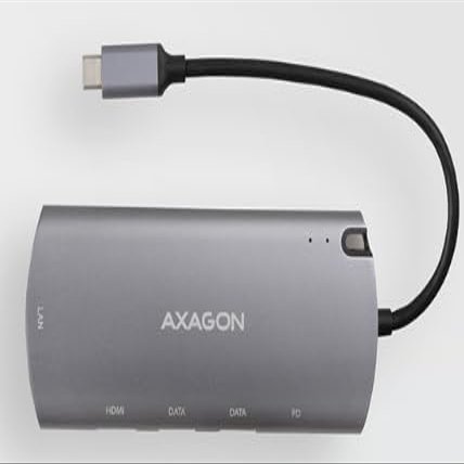 AXAGON HMC-6M2 Station d'accueil USB 3.2 Gen 1 (3.1 Gen 1) Type-C Aluminium
