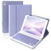 ABEIFAN Keyboard Case for iPad 9th Gen 2021 10.2 inch with Pencil Holder, Wireless Detachable Backlit Keyboard for iPad Pro en,Slim Folio Cover for ipad 8th Gen / 7th Gen Keyboard, Purple view 1