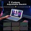 ABEIFAN Keyboard Case for iPad 9th Gen 2021 10.2 inch with Pencil Holder, Wireless Detachable Backlit Keyboard for iPad Pro en,Slim Folio Cover for ipad 8th Gen / 7th Gen Keyboard, Purple view 4