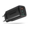 AXAGON ACU-DPQ65 Ladegrat, 2X USB-C, 1x USB-A, PD3.0/QC4+/PPS, 65W - Schwarz view 1
