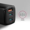 AXAGON ACU-DPQ65 Ladegrat, 2X USB-C, 1x USB-A, PD3.0/QC4+/PPS, 65W - Schwarz view 2