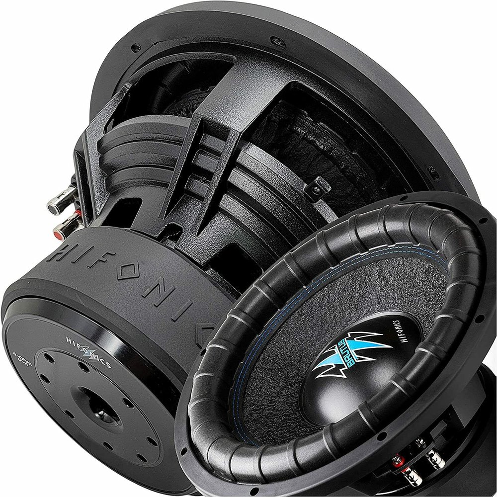 Hifonics BRW15D2 3000 Watts 15 Inch Brutus Car Audio Subwoofer with Heavy Gauge, Powder Coated, Aluminum Die-Cast Basket, Dual 70 Oz Magnet, 3 Inches Voice Coil - Dual 2 Ohm - 15 in