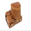 BolinUS ZV-E10 Case, Handmade PU Leather FullBody Camera Case Bag Cover for Sony ZV-E10 ZVE10 with 16-50mm lens Bottom Opening Version + Neck Strap + Mini Storage Bag (Brown) view 1