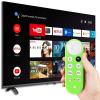 2pcs Remote Cover (Glow in The Dark) Compatible with 2020 Chromecast with Google TV Voice Remote, Pinowu Anti Slip Silicone Case Cover (Green and Blue) view 3