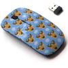 2.4G Wireless Mouse with Cute Pattern Design for All Laptops and Desktops with Nano Receiver - Christmas Deer Faces view 1